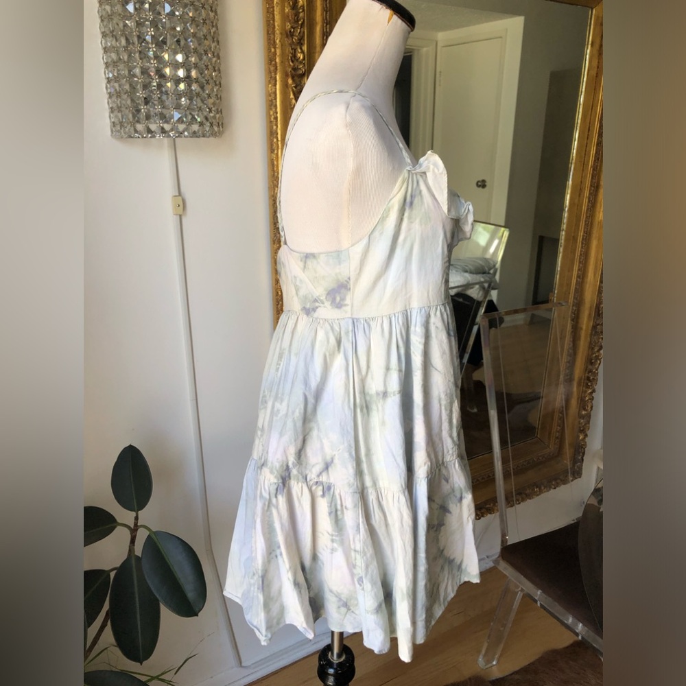 Zara Multicolor Ruffled Mini Button-Down Sundress… - image 3